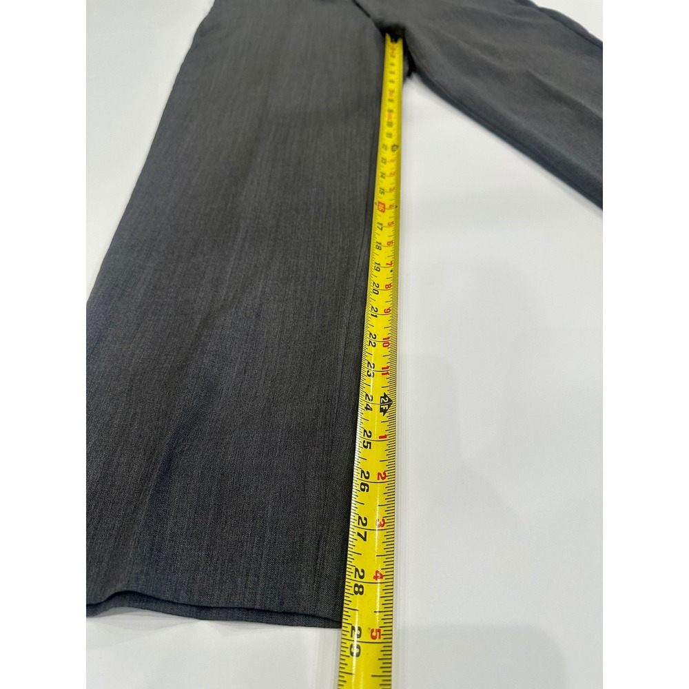 Egara Mens 100% Wool Dress Pants Charcoal Gray Flat Front Trousers Size 36x29 - Picture 3 of 8